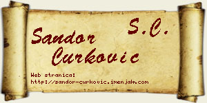 Šandor Ćurković vizit kartica